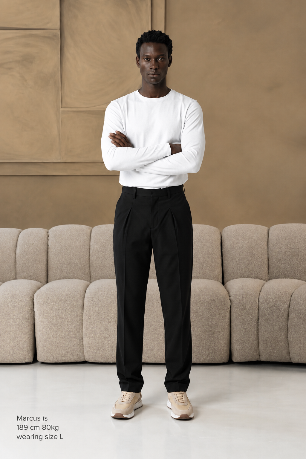The socrates pants straight black