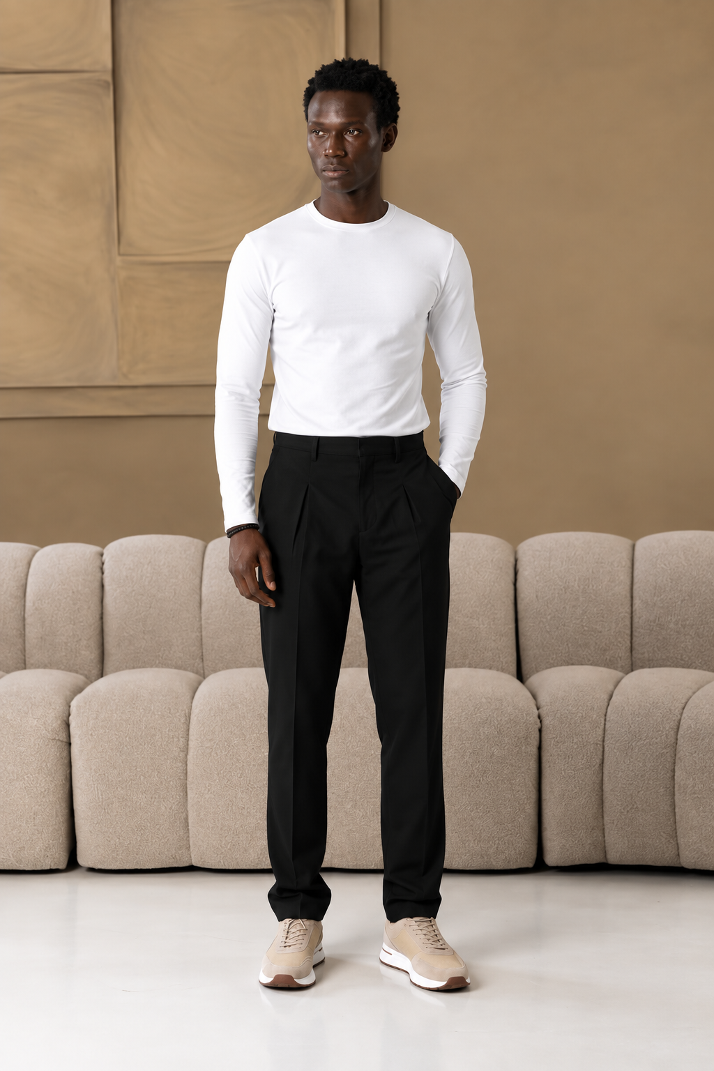 The socrates pants straight black