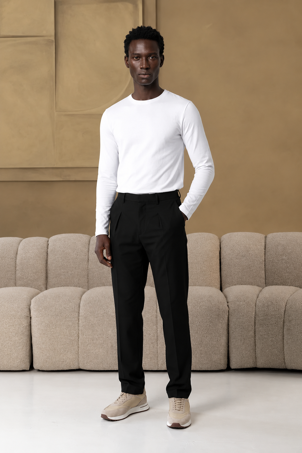 The socrates pants straight black