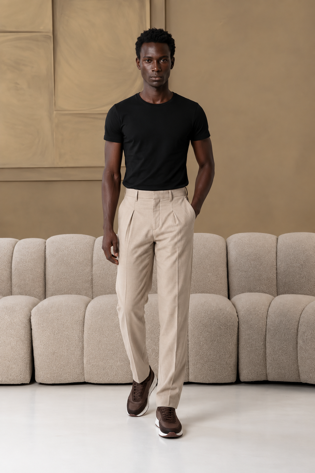 The Socrates Pants straight beige