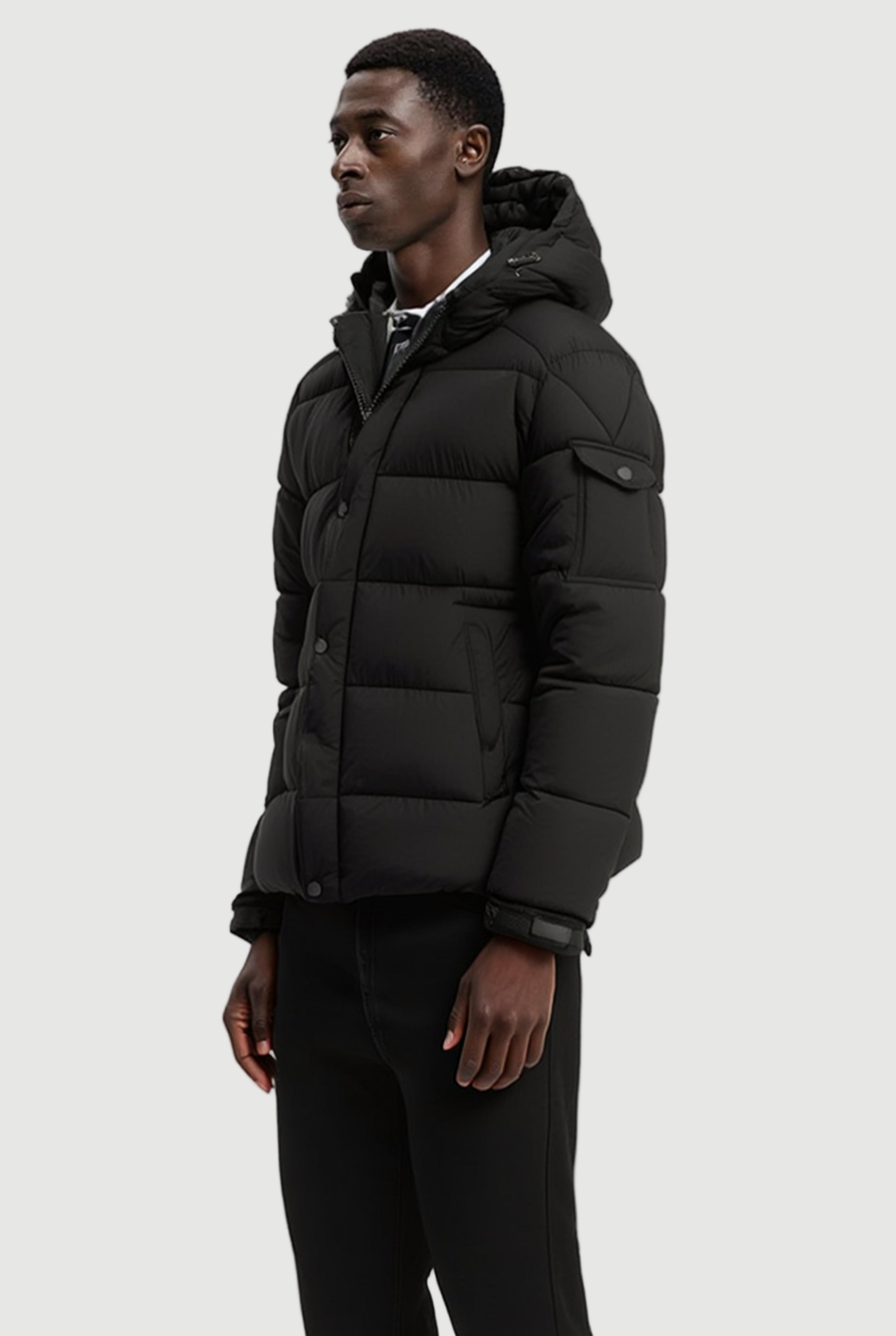 Quilted hooded jacket
