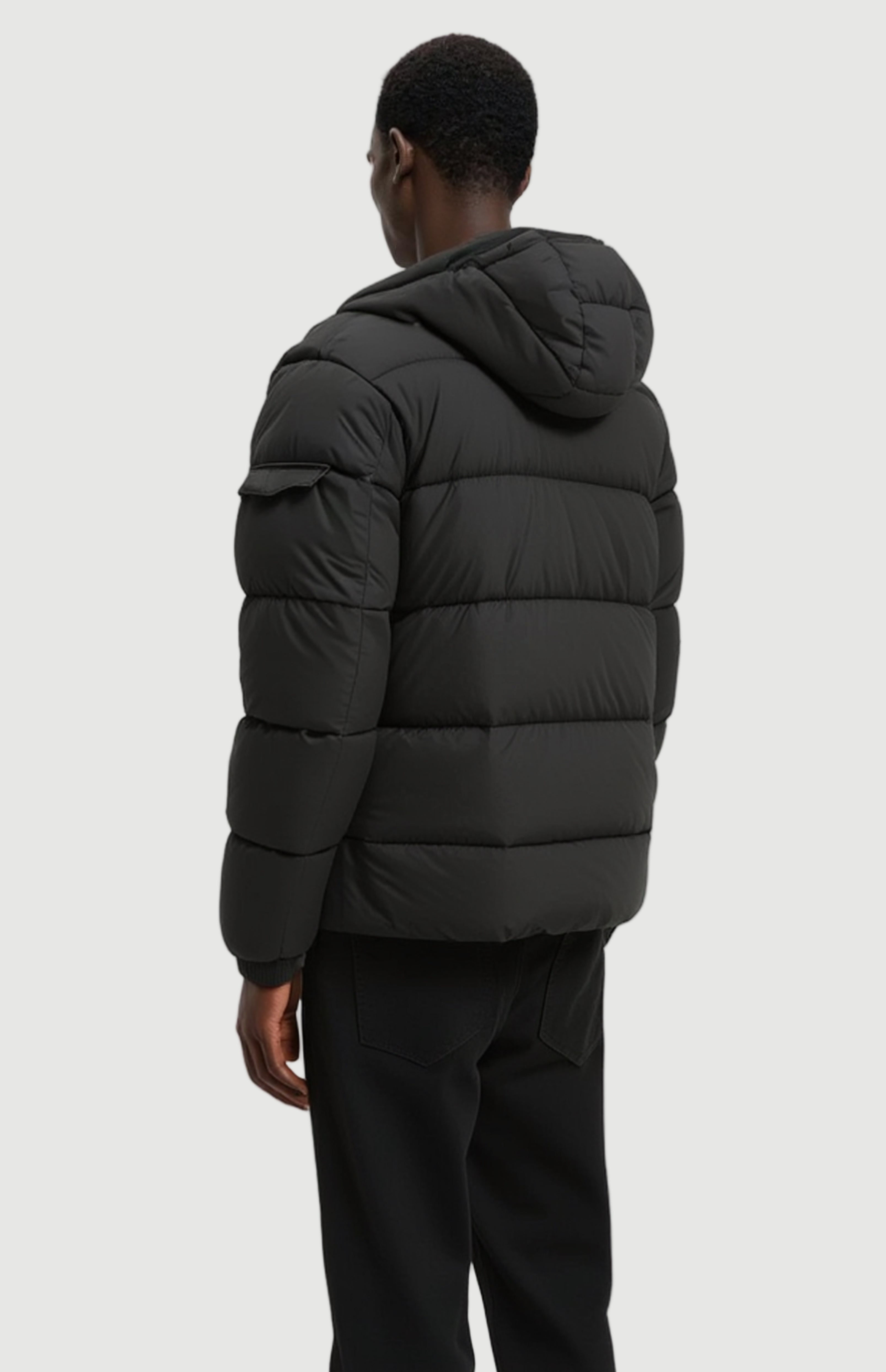 Quilted hooded jacket