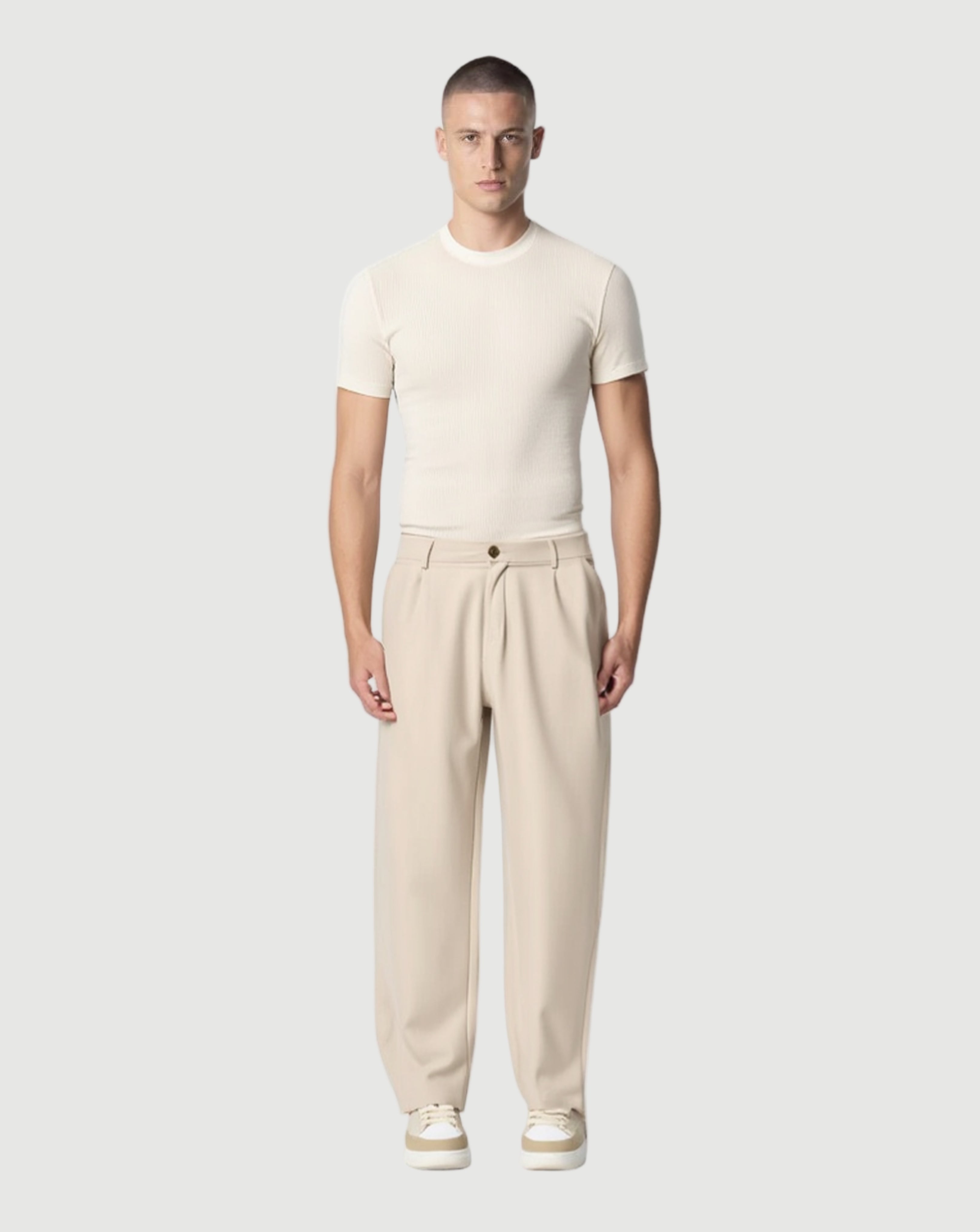 Wide leg pants cream