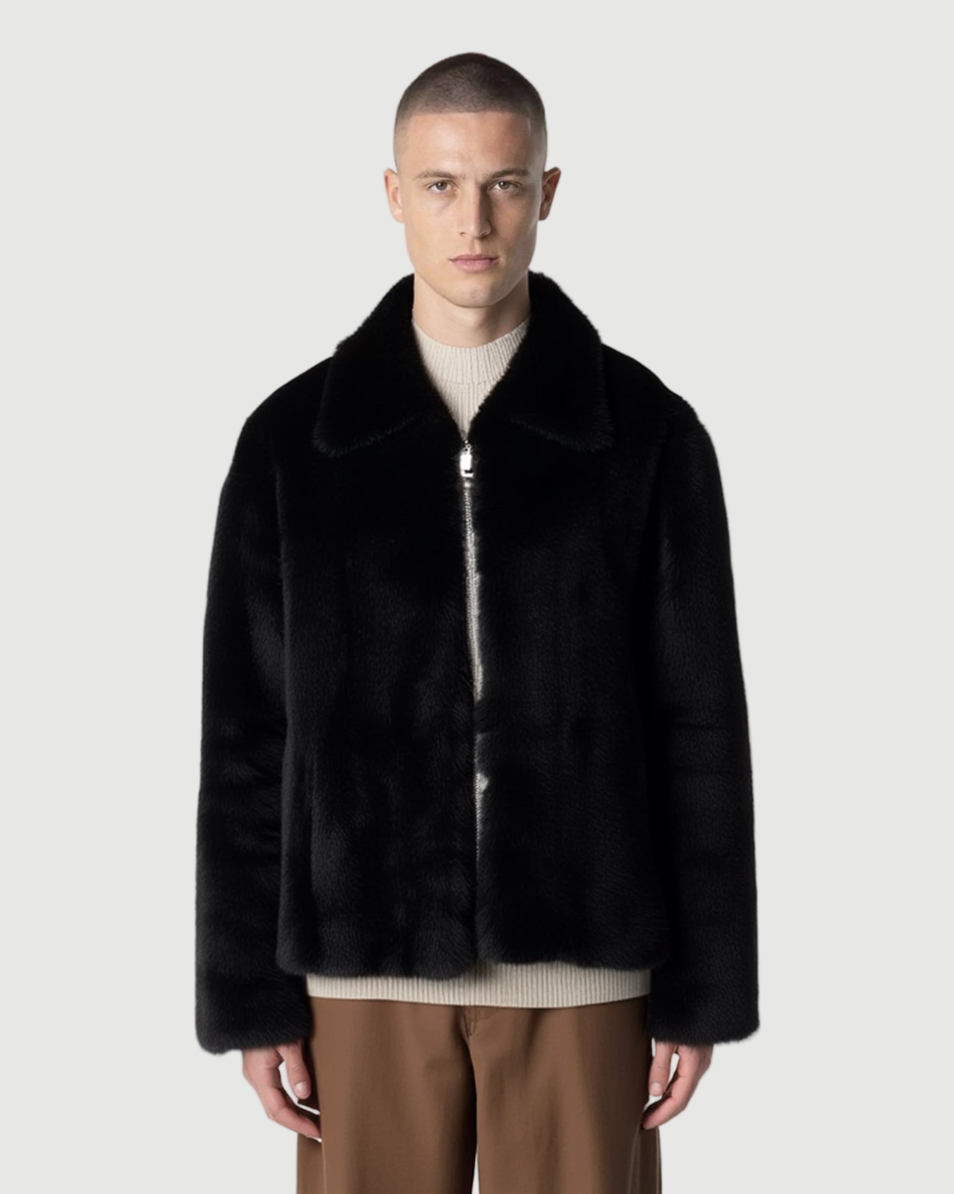 Orazio fur jacket black