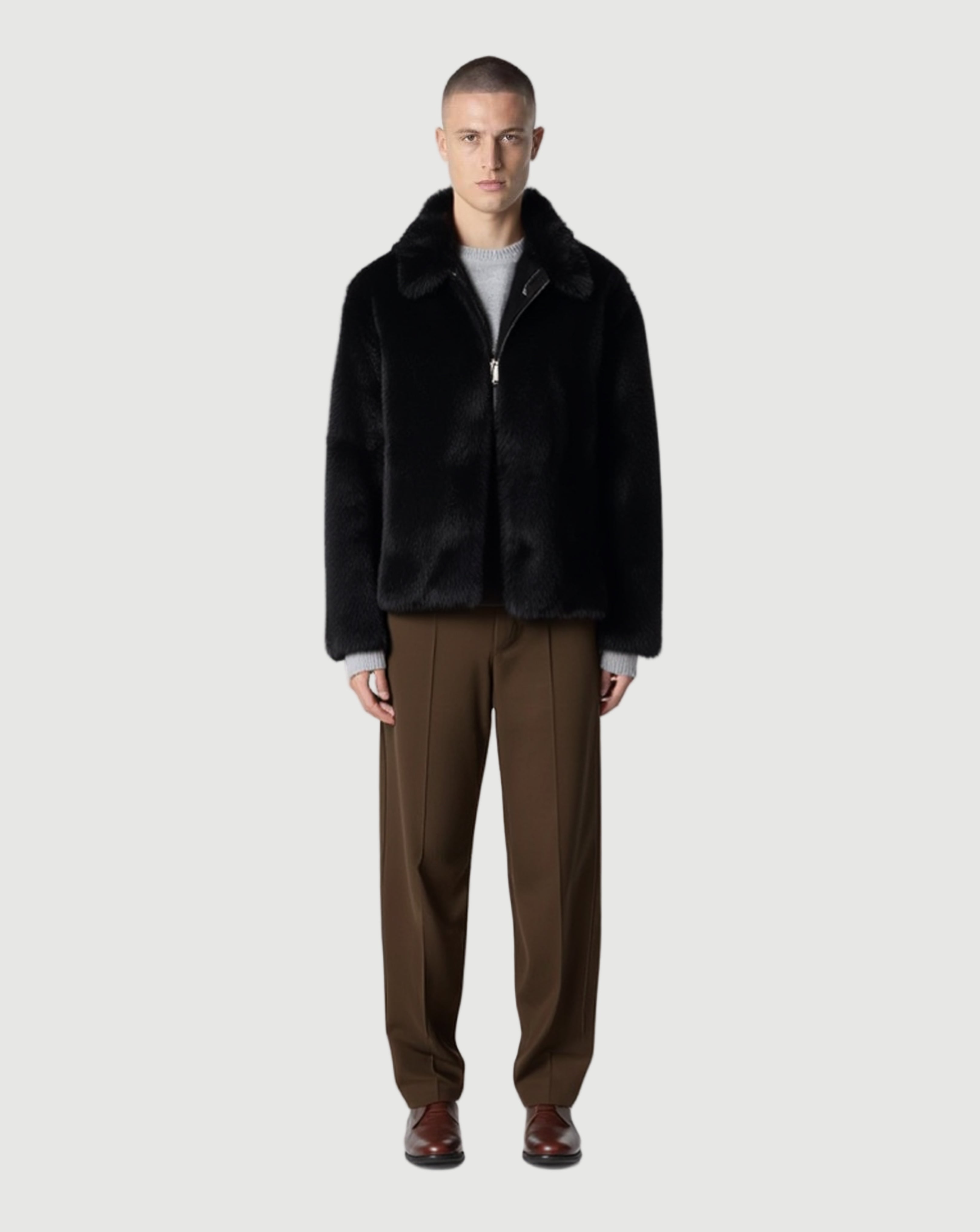 Orazio fur jacket black