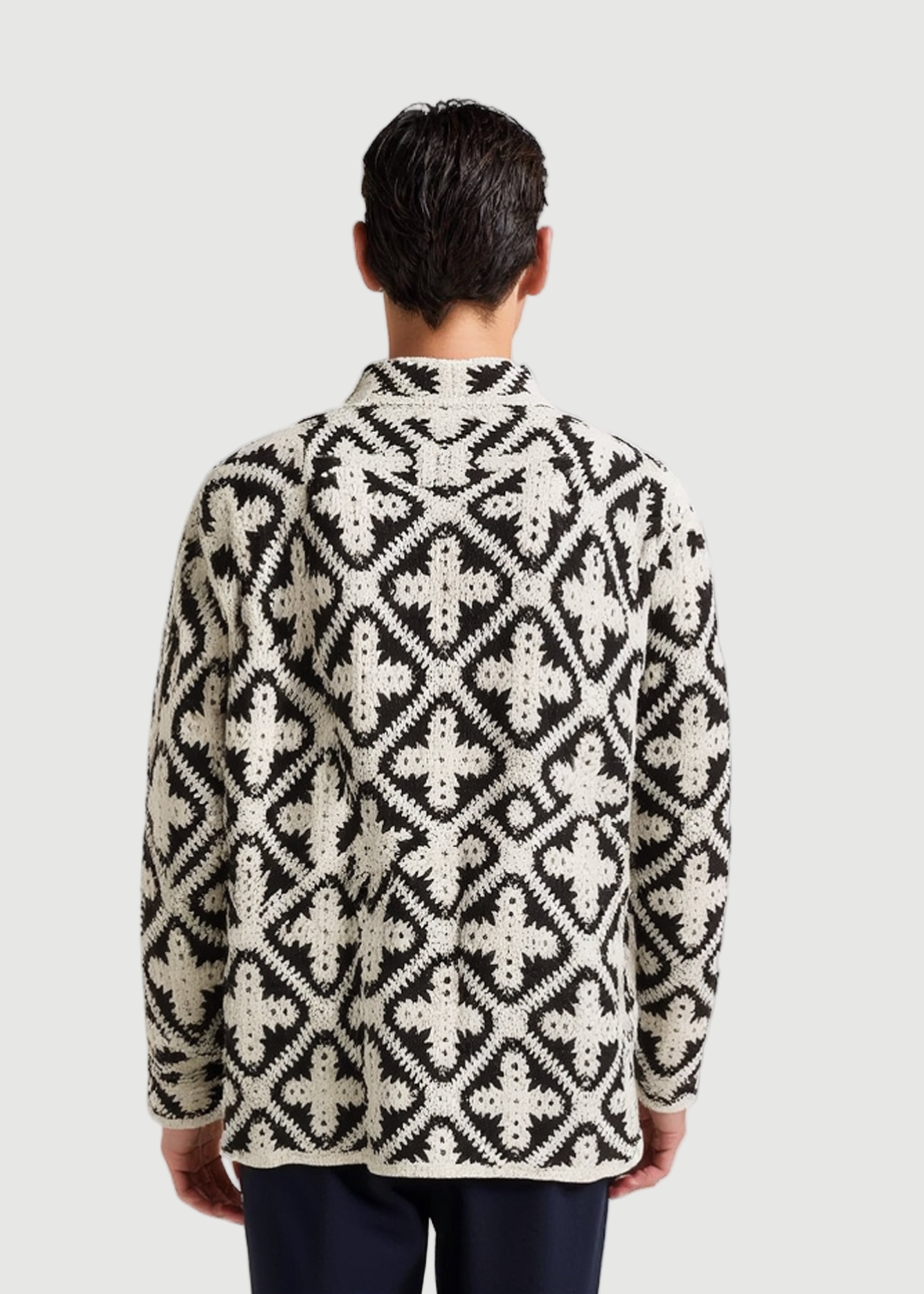 Hector crochet longsleev shirt black