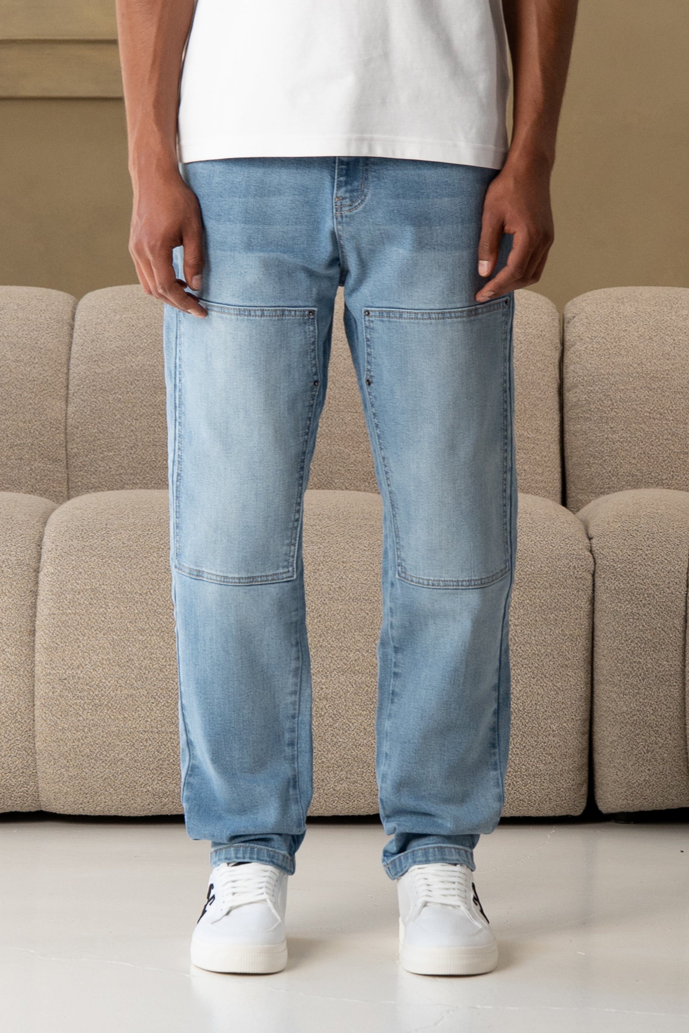 Gino slim cropped blue