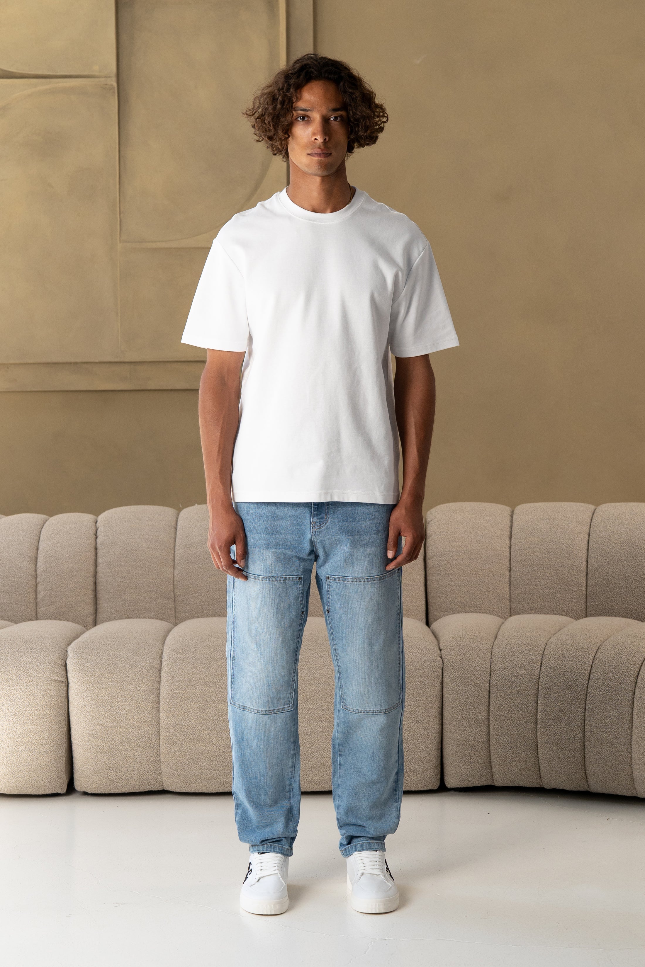 Gino slim cropped blue