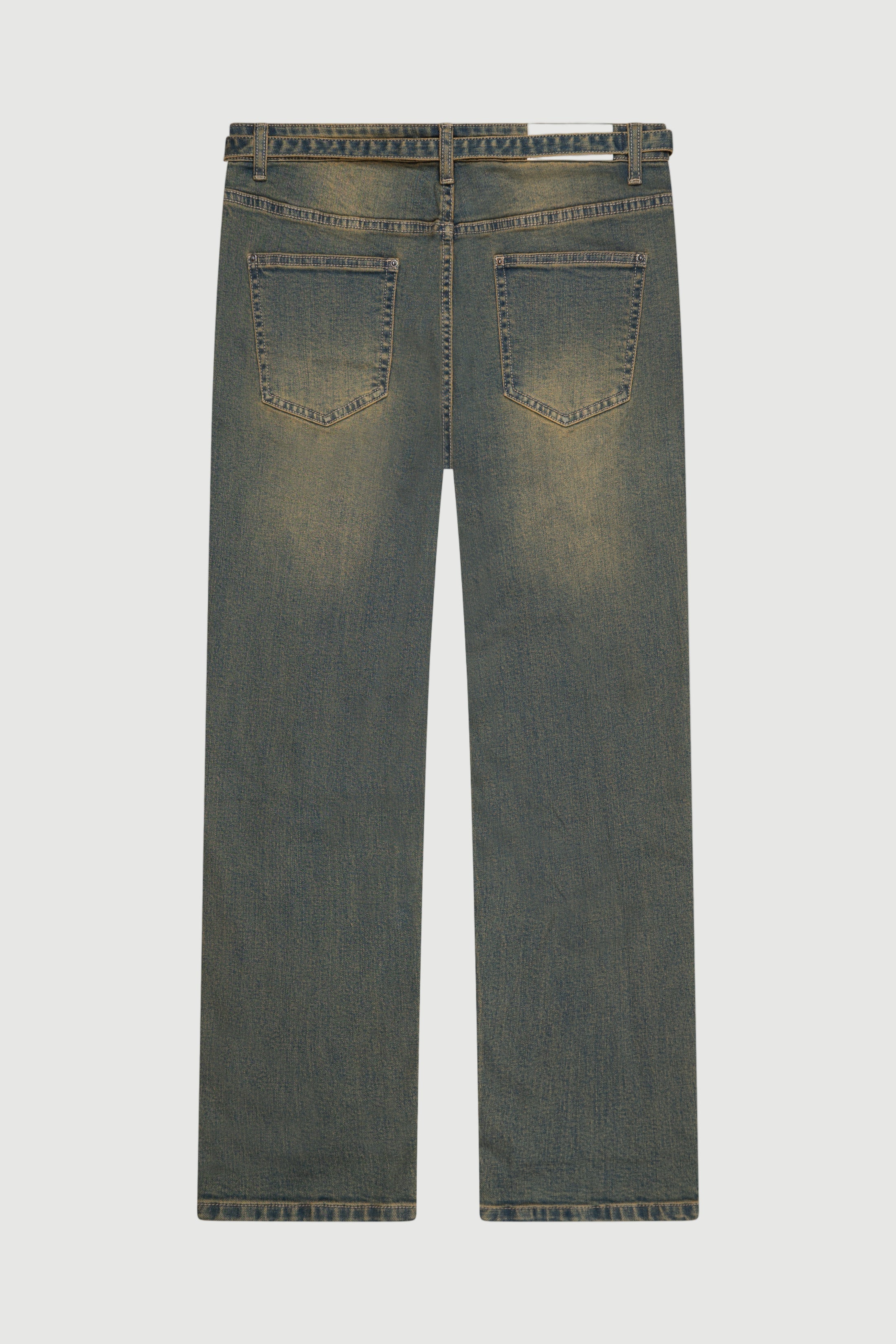 Quos slim cropped belt denim