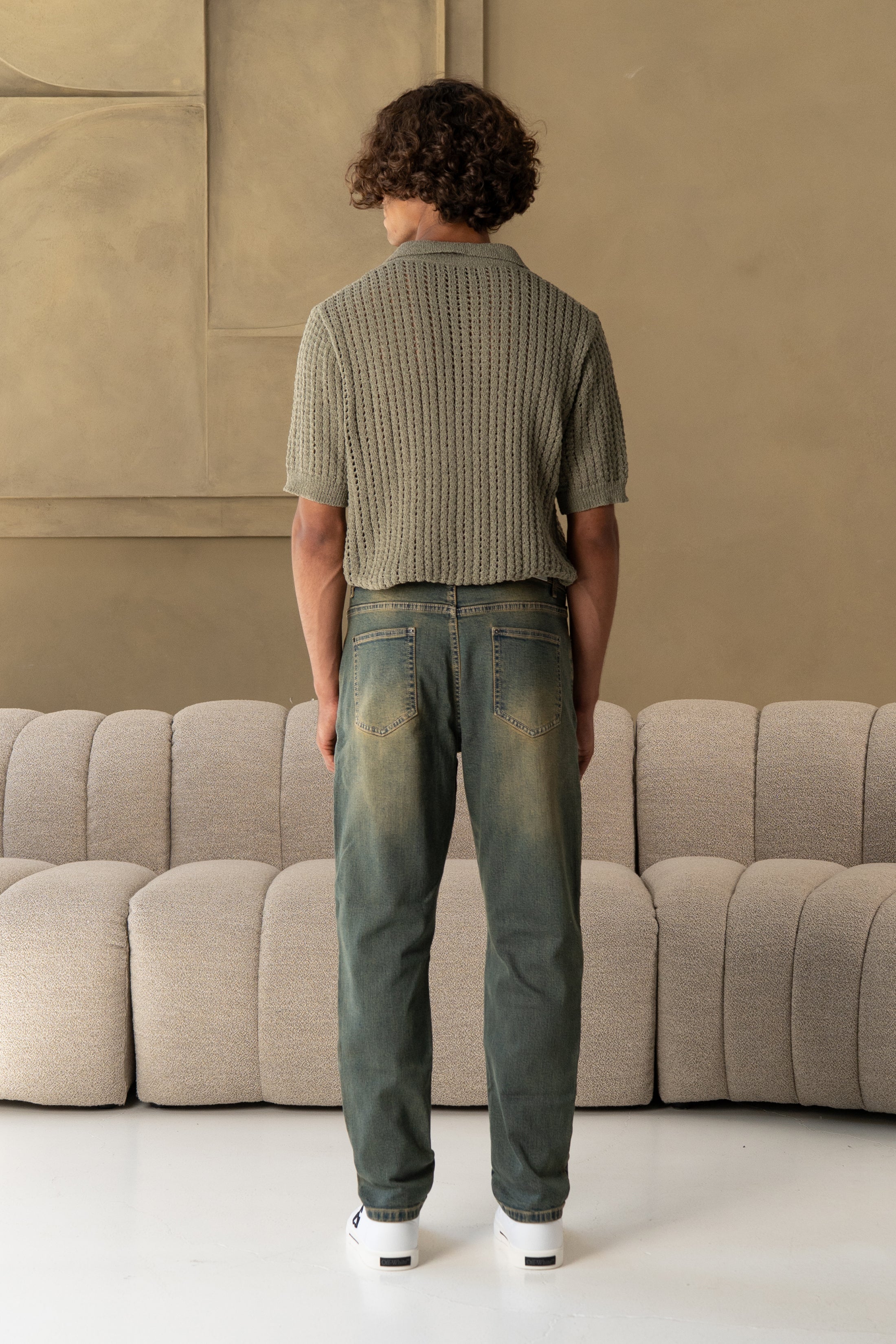 Quos slim cropped belt denim