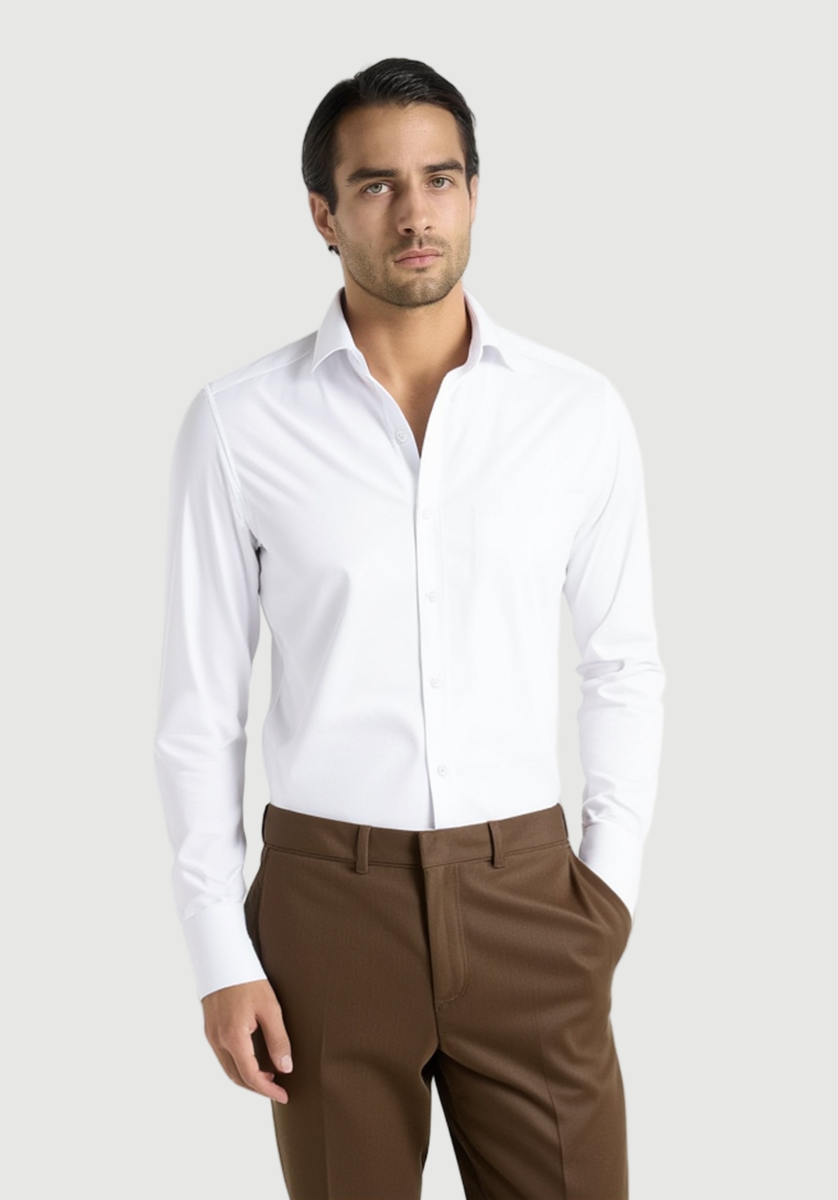 The Signature Oxford dark white