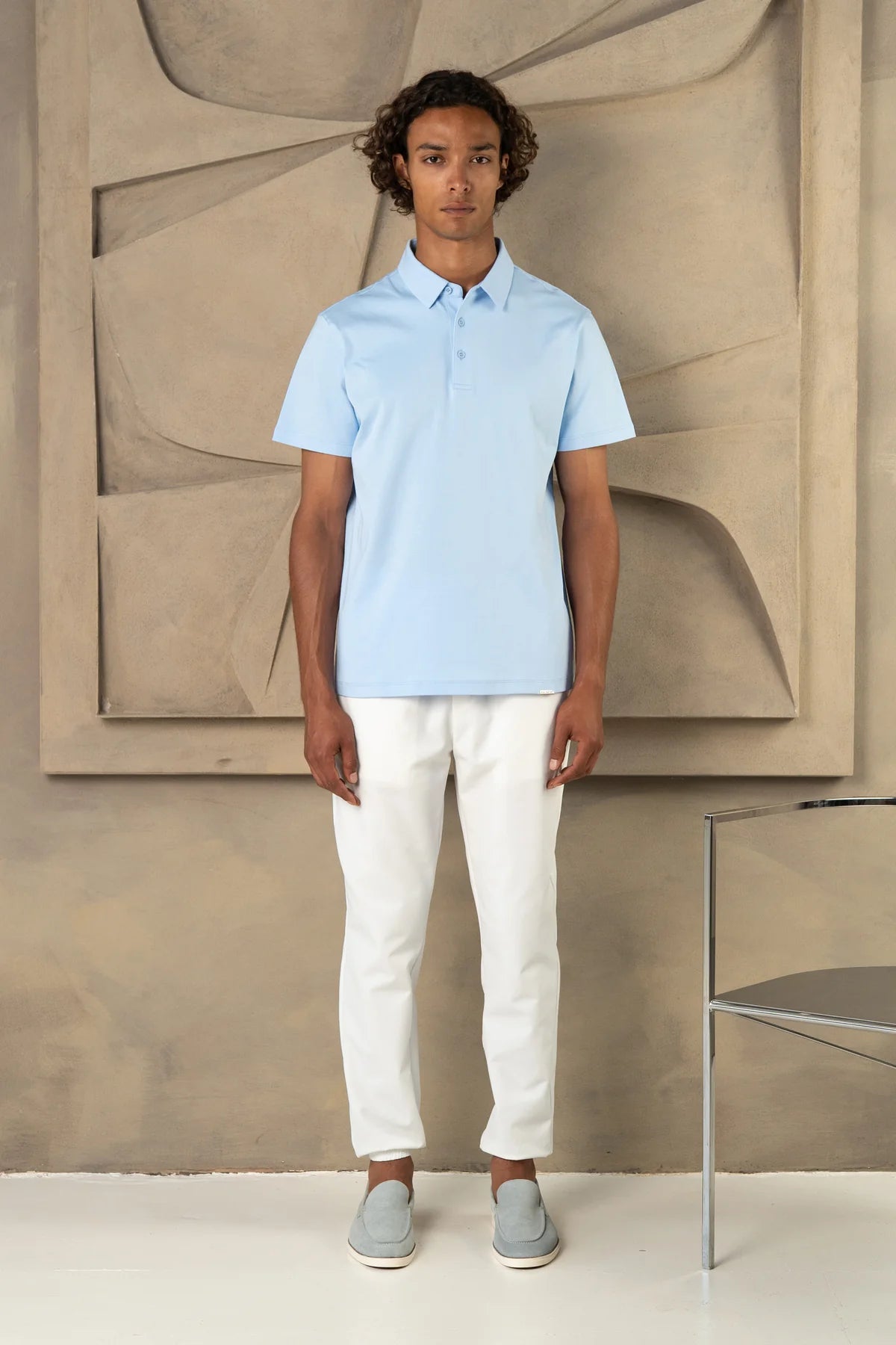 THE CAPRI POLO LIGHT BLU
