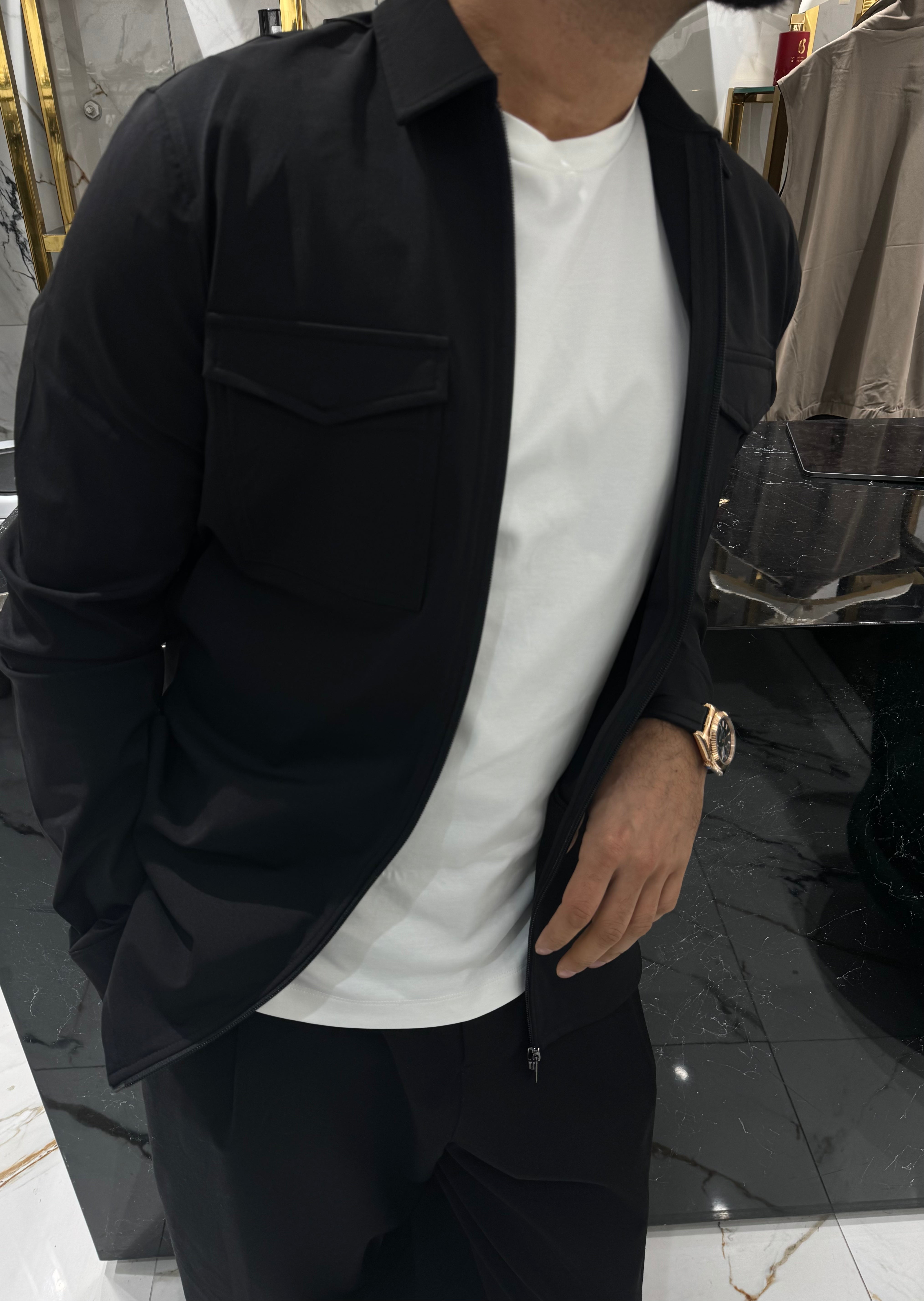 The santoni jacket black