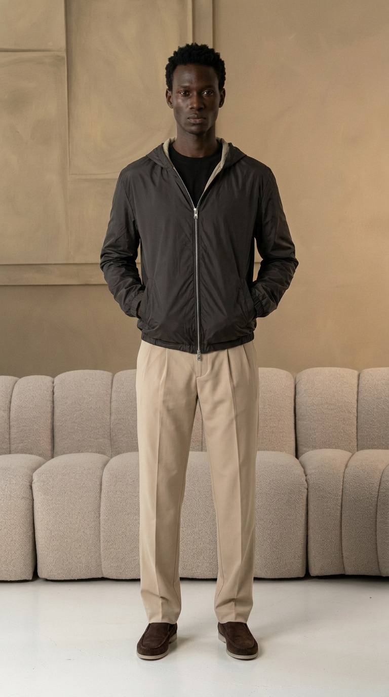 The severo jacket Taupe Brown