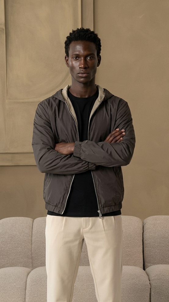 The severo jacket Taupe Brown
