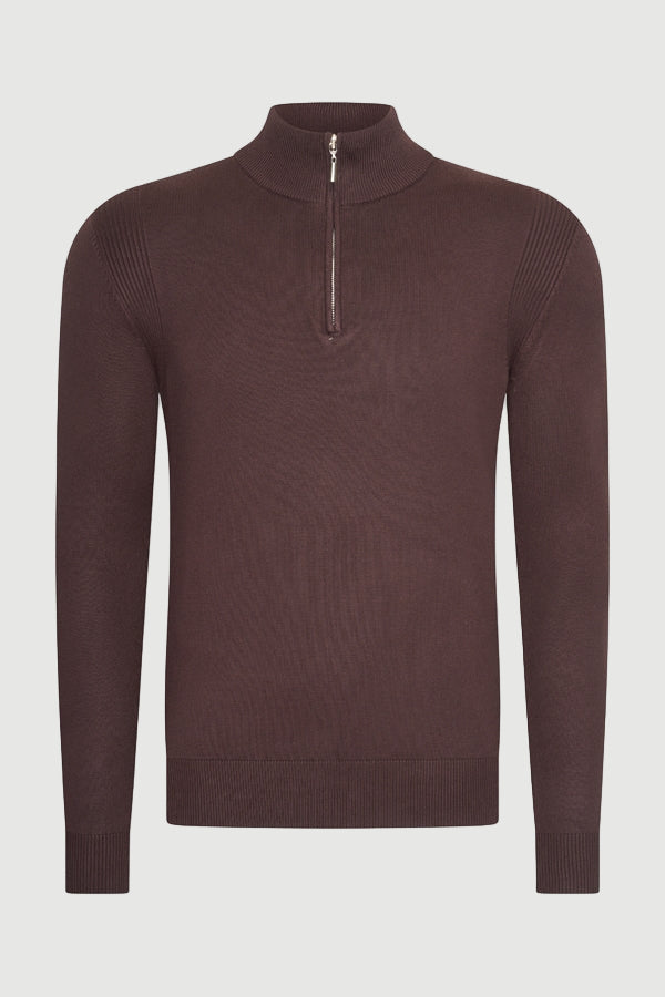 The armando pullover zip espresso