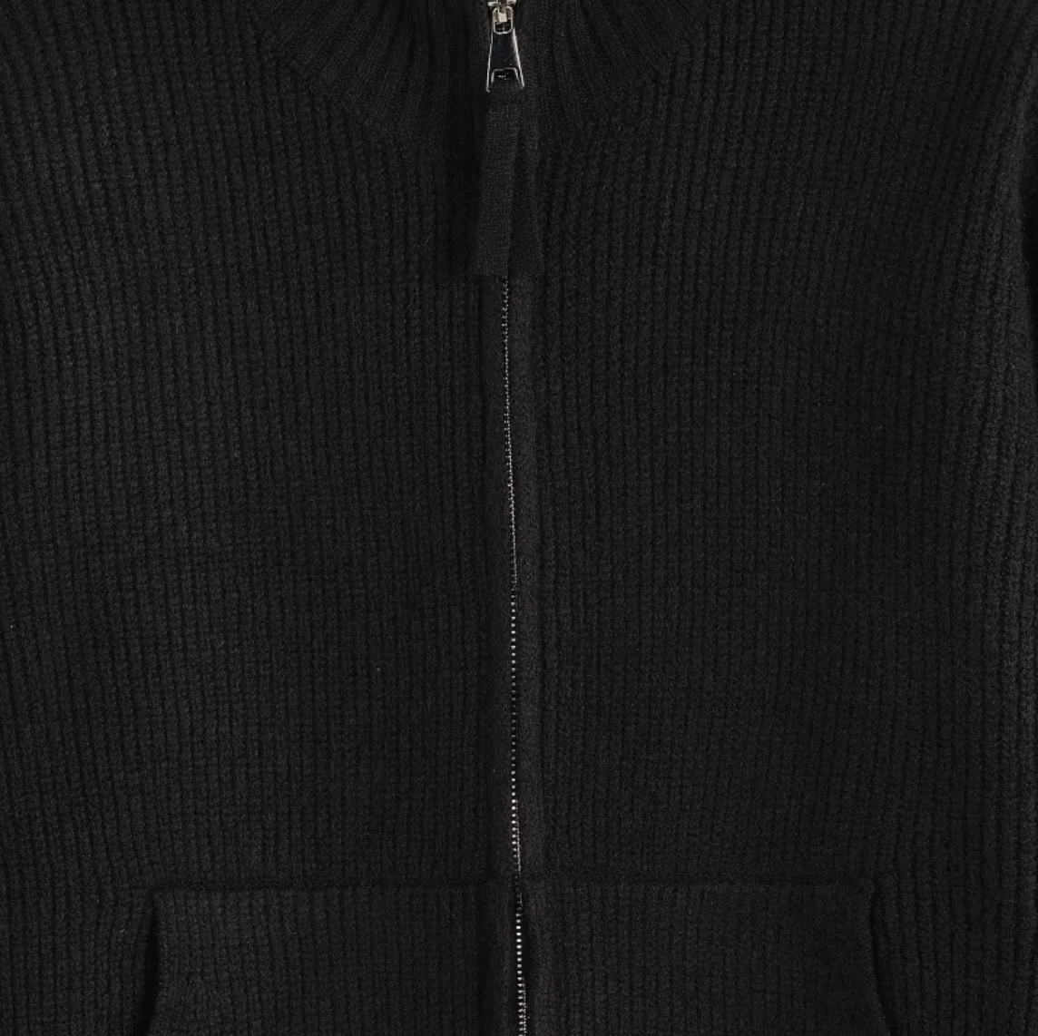 gorgio color zip-up sweater black