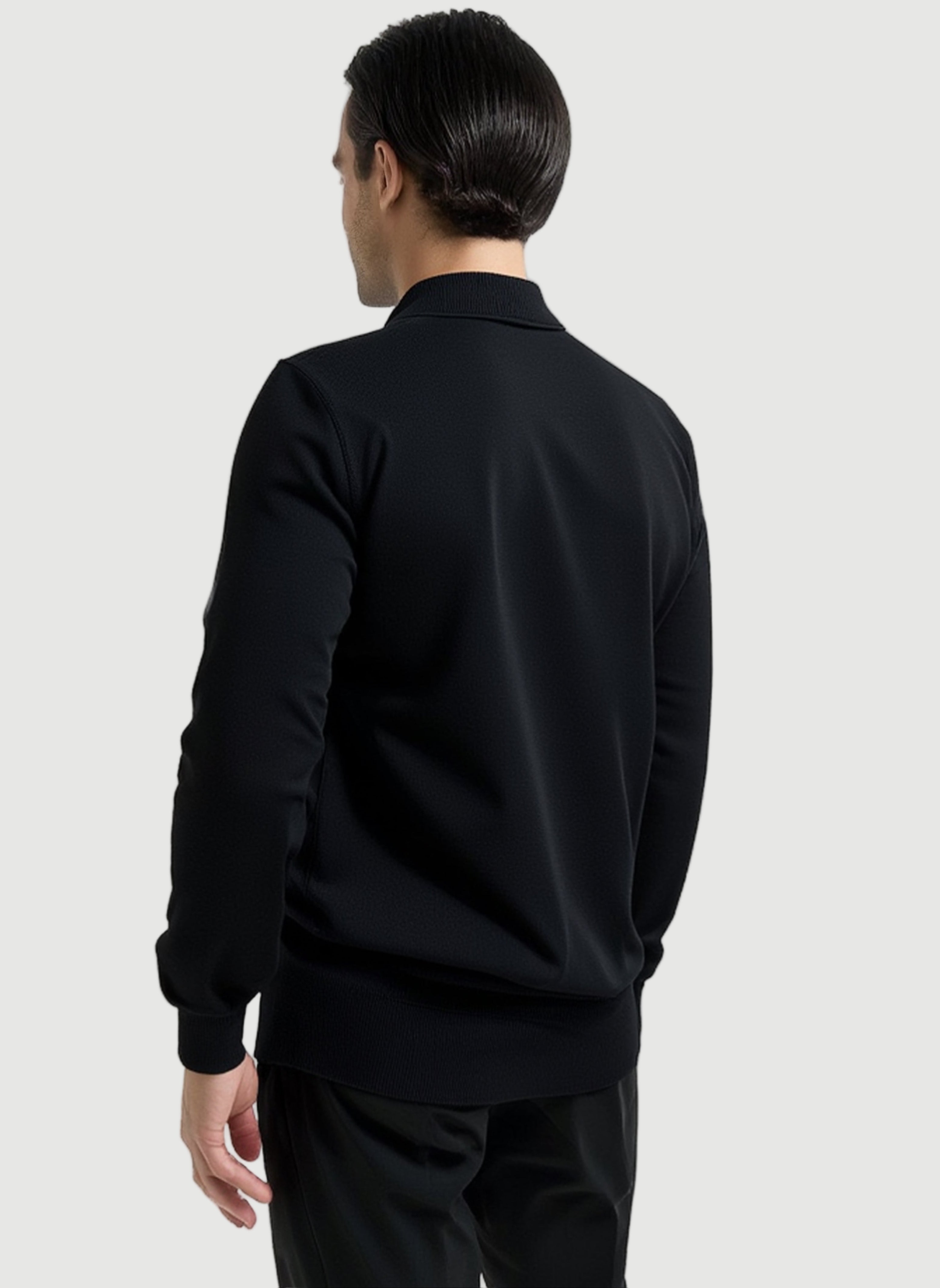 SLIM FIT POLO ZWART