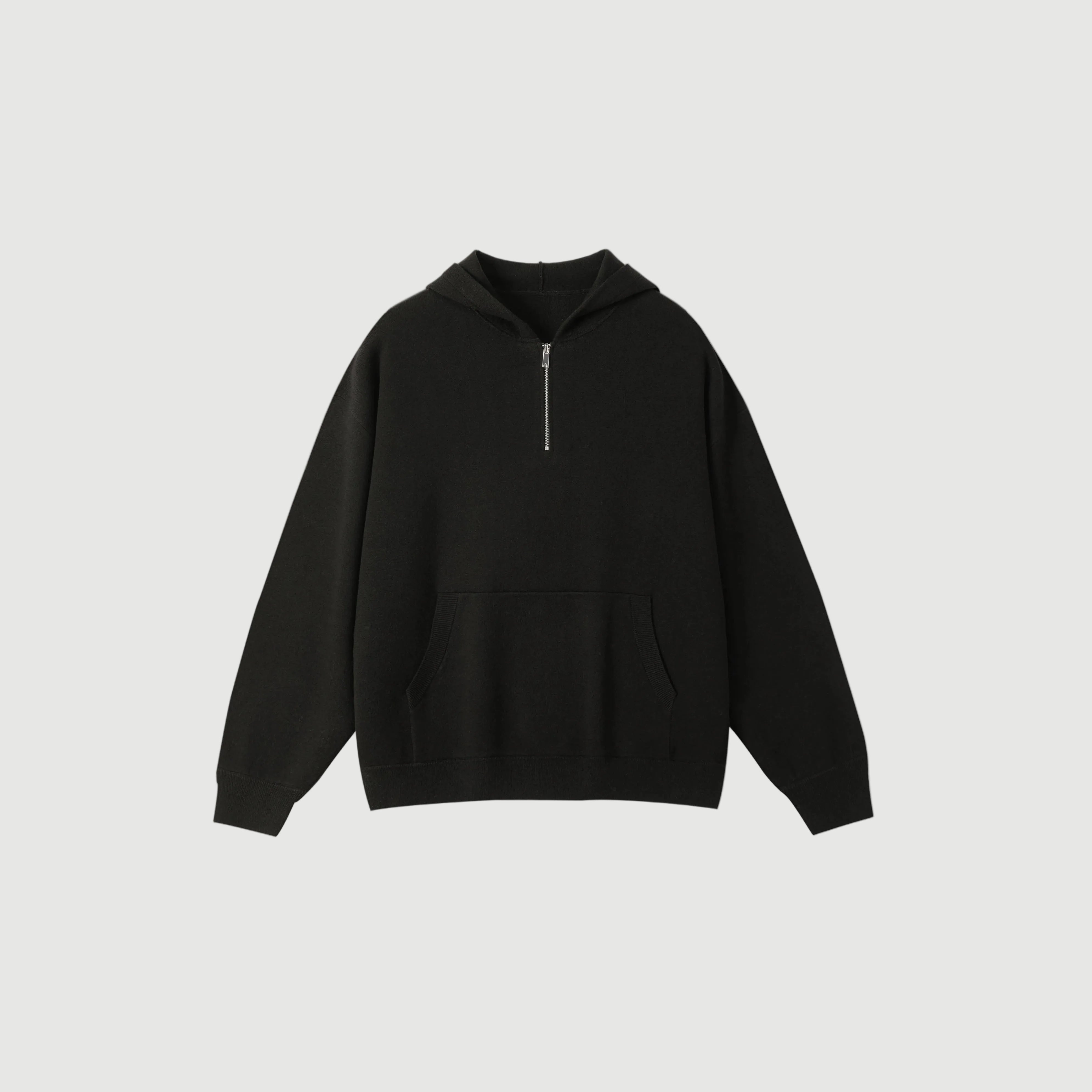 THE OTTO ZIPPED HOODED BLACK