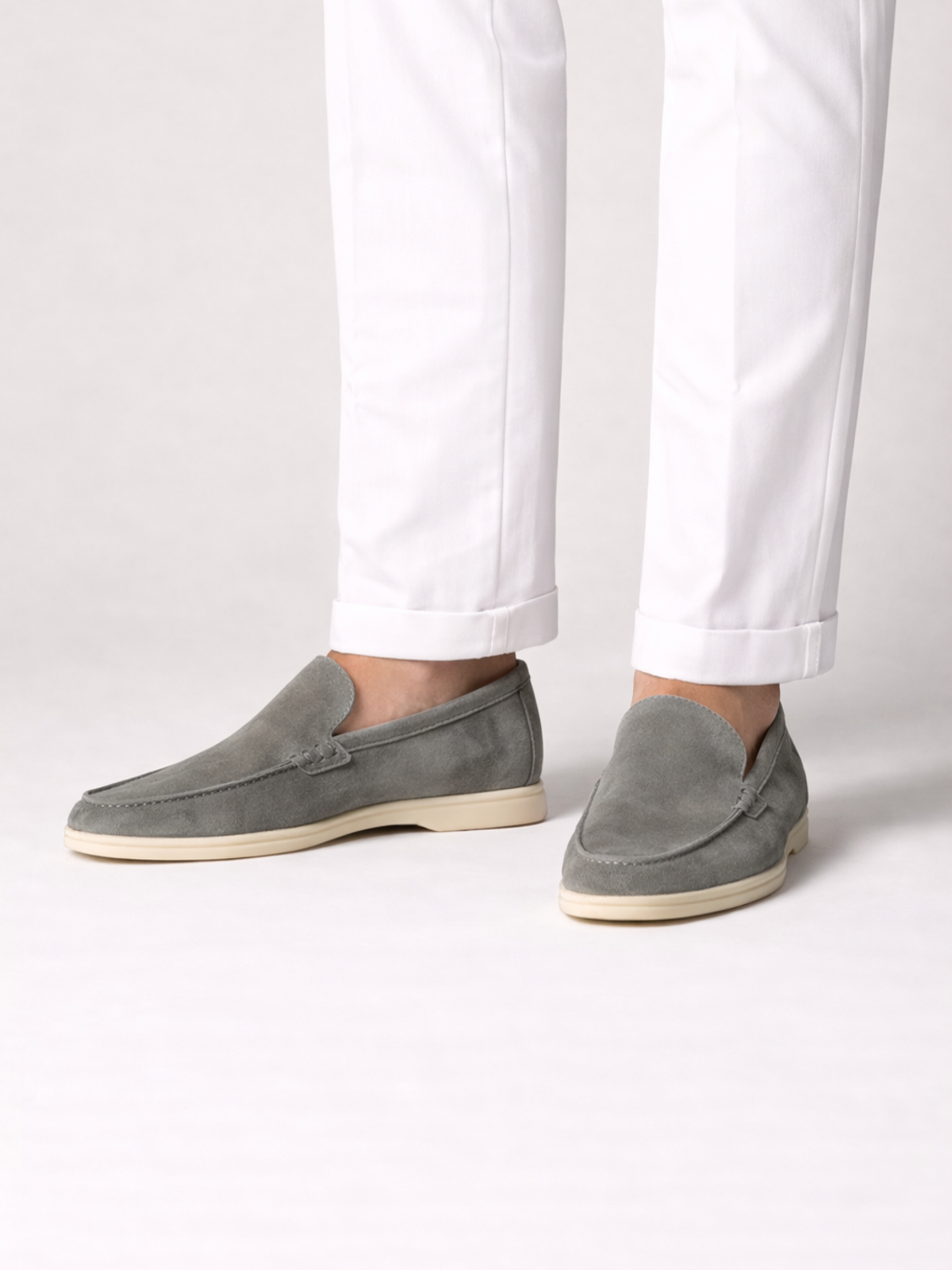 savio yacht loafer grey